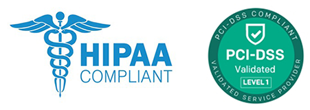 HIPAA and PCI Compliance Badges 160px Height